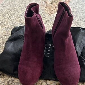 White House Black Market Deep Purple Ankle Booties